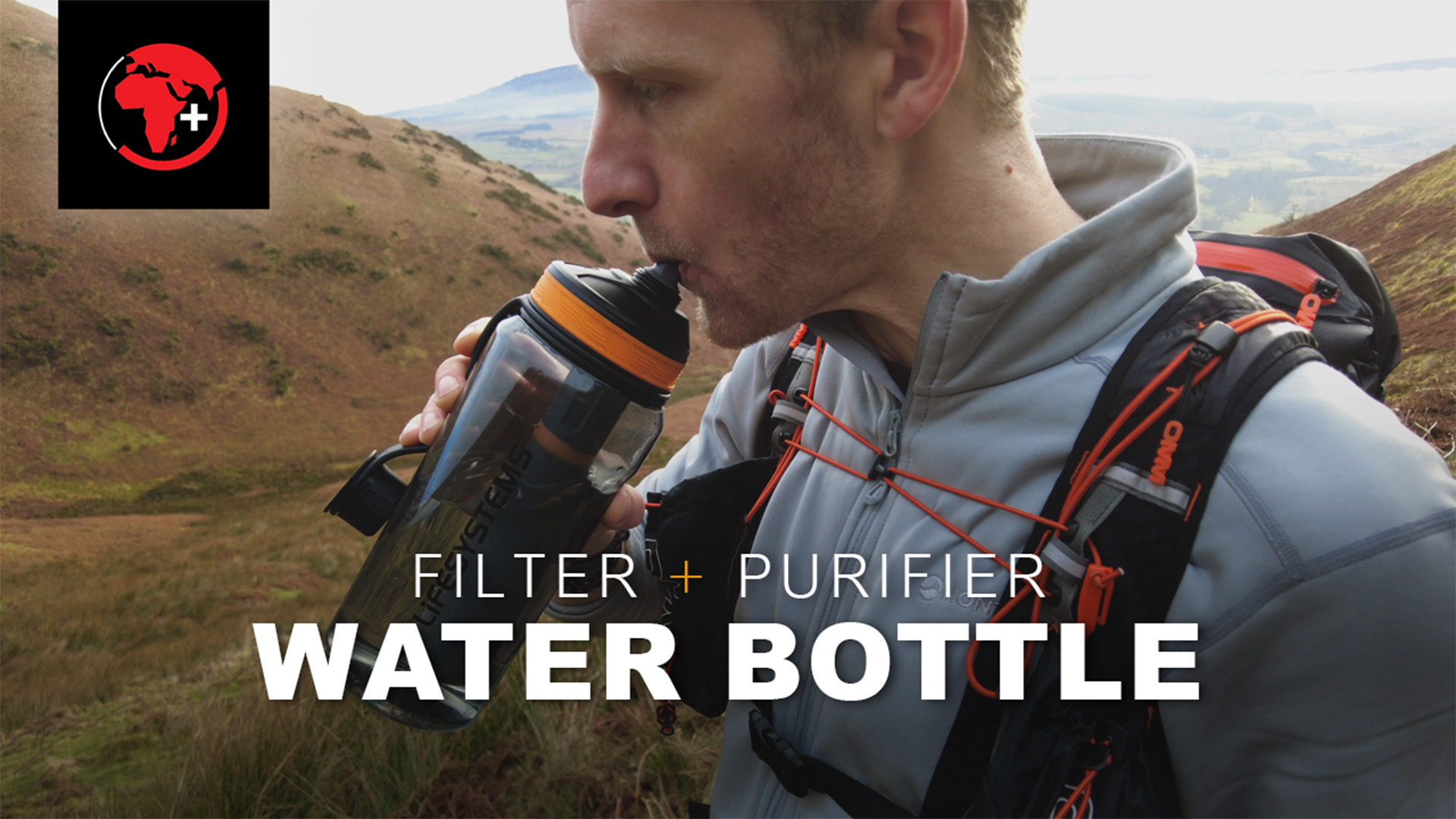 Lifesystems Water Filter Purifier Bottle for Travel and Everyday
